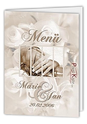 Menükarte zur Hochzeit