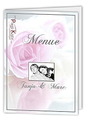 Menükarte zur Hochzeit