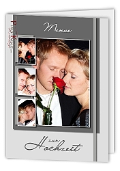 Menükarte zur Hochzeit