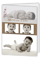 Menükarten zur Taufe