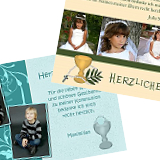Danksagungskarten Kommunion, Konfirmation